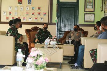 Jalin Sinergitas TNI-Polri, Kapolres Lamtim Silaturahmi Ke Kodim 0429/Lamtim